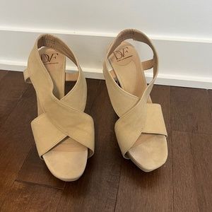 DVF suede heels size 7.5